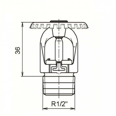 SPRINKLER UPRIGHT RISPOSTA STANDARD